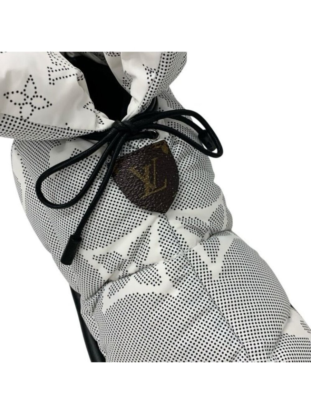 Louis Vuitton Pillow Line Monogram Boots Short Shoes Nylon White Black - Picture 9 of 9